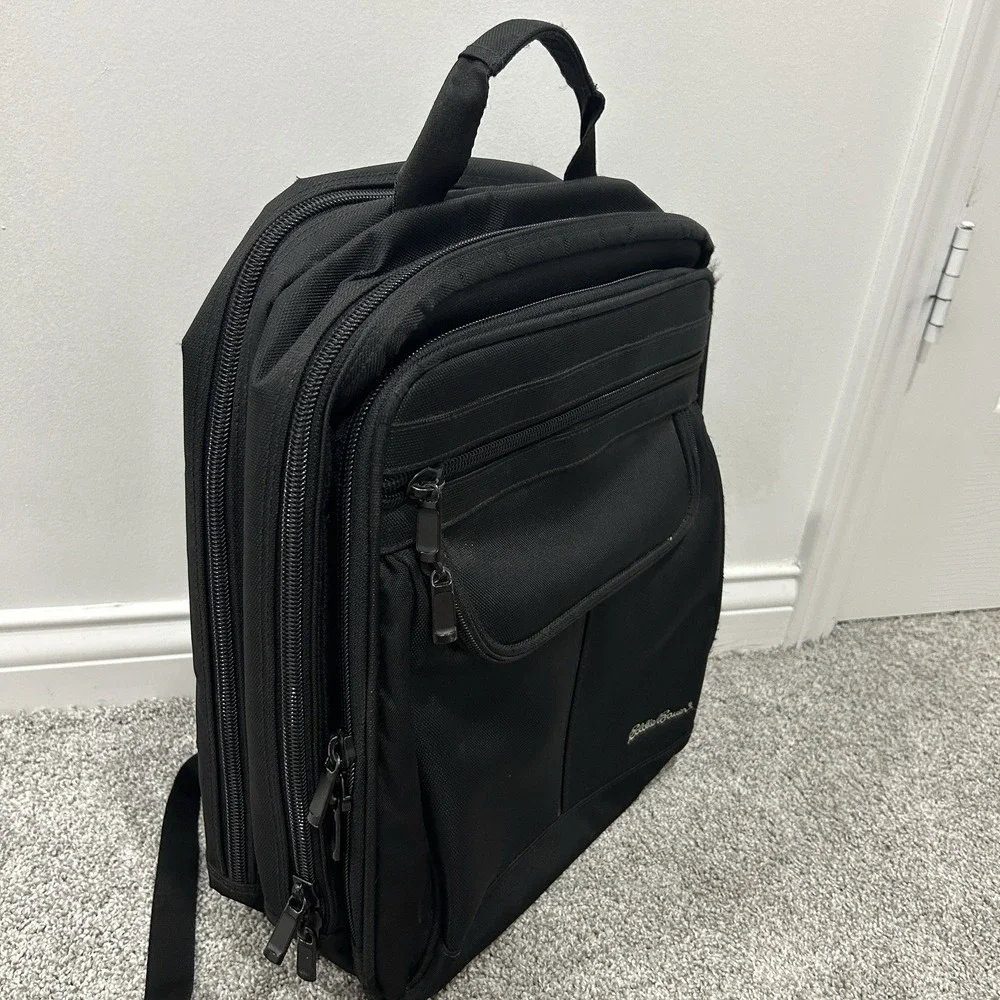 Eddie Bauer‎ Business Backpack Black Laptop Sleeve Office Backpack Travel Bag
